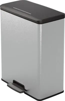 Obrázok produktu pre Odpadkový kôš, Curver Deco Bin, 65 l, obdĺžnikový, 49 x 29 x 61 cm, kovovo sivý