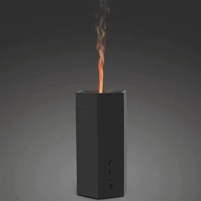 Immagine prodotto di Diffusori elettrici di aromi con effetto fiamma - per oli essenziali, profumi per ambienti e umidificatori - nero