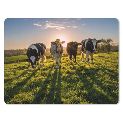 Produktbild von MuchoWow® Mauspad Mousepad Kuh - Sonne - Gras 40x30 cm - Mousepads - Maus Mat - Pad - Mausunterlage - Anti Rutsch