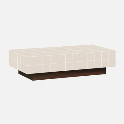 Produktbild von sweeek - Couchtisch mit Zementfliesenoptik - Beige