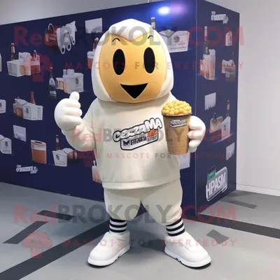 Obrázek produktu pro Postava REDBROKOLY maskota krémového granátu oblečená s mikinou a čelenkami