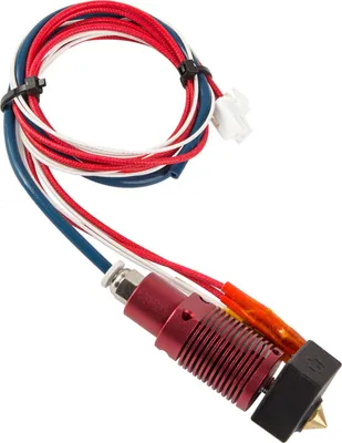 Image de Kit complet pour extrudeuse avec bloc chauffant en aluminium, buse de 0,4 mm, thermistance 100 kΩ, tuyau PTFE, 24 V, compatible avec l'imprimante 3D CR-10S Pro/CR-10S Pro V2