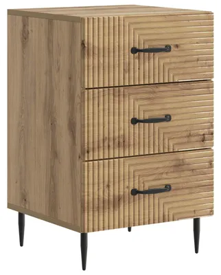 Zdjęcie produktu dla Szafka nocna vidaXL Artisan – dąb, 43 x 41 x 66,5 cm, materiał drewnopochodny