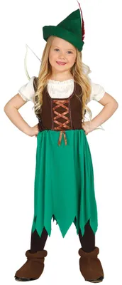 Produktbild von Bogenschütze Kostüm für Mädchen Gr. 98 - 134, Größe:98/104