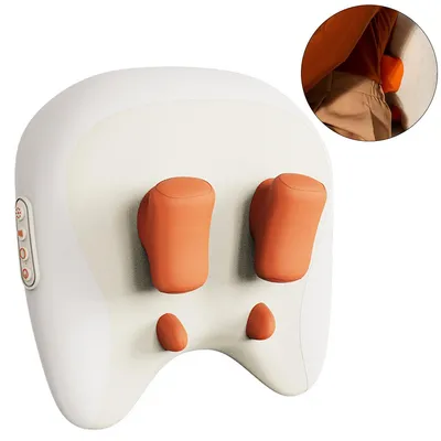 Produktbild von Nackenmassageger?t mit Knetmassage & W?rme,Schulter-, Rš¹cken- & Lendenmassagekissen, kabellos, 3 Modi, 2 Heizstufen, 2000 mAh Akku