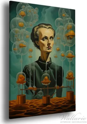 Produktbild von Wallario Premium Leinwandbild Gedankenexperiment in Größe 60 x 90 cm