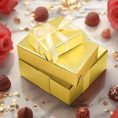 Produktbild von Famanu Geschenkpapier Gold Matt - 43 cm x 12 m, einfarbig für Hochzeiten, Valentinstag, Geburtstage und Feste