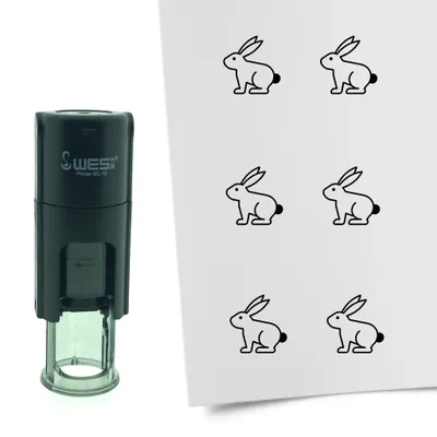 Produktbild von CombiCraft Selbstfärbender Stempel 'Osterhase' in der Farbe Schwarz, Ø10mm