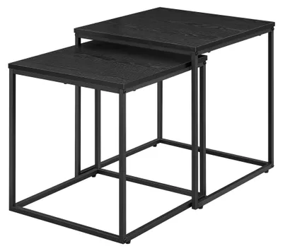 Produktbild von Fortena Couchtisch 2er Set LOFT Schwarz Eiche Optik Metall
