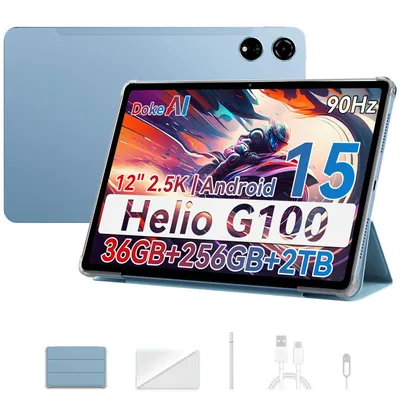 Blackview Mega3, 2.5K FHD, 12" , 2.5K, incl. Stift Tablet 2025, Android 15, , 32GB (8 GB + 24 GB) RAM + 256 GB ROM, 8800mAh, 4G LTE, 50MP, Helio G100