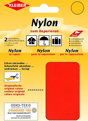 Produktbild von KLEIBER Nylon-Flicken selbstklebend neonorange 2 Stück