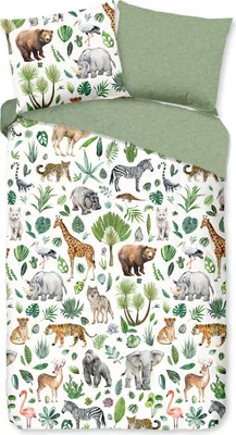 Imagen del producto de Funda de edredón "Buenos días" 120x150 cm + 1 funda de almohada 60x70 cm - motivos de animales