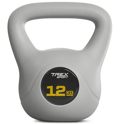 Produktbild von TREX SPORT Kettlebell 12 kg Kugelhantel Schwunghantel TX-012CKB | Kugelgewicht, Fitness & Krafttraining | rutschfester Griff, bodenschonend
