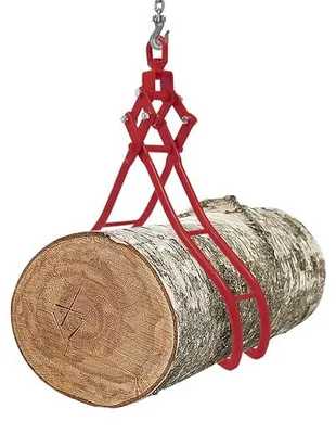 Produktbild von Forstzange, Forstzange Holzzange für Baumstämme 914mm, 4 Klemmdornen, 2000 Kg Zugkraft, 360° Drehbare, Holzgreifer, Hebezange Rückezange (Rot)