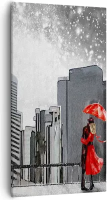Produktbild von Bild auf Leinwand - Leinwandbild - Stadt Haus Straße - 55x100cm - Wand Bild - Wanddeko - Wandbilder - Leinwanddruck - Bilder - Kunstdruck - Wanddekoration - Leinwand bilder - Wandkunst - PA55x100-3948