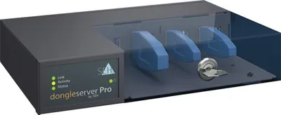 Zdjęcie produktu dla SEH dongleserver Pro®, Czarny, Niebieski, Ethernet LAN, IEEE 802.3, IEEE 802.3ab, IEEE 802.3u, 10,100,1000 Mbit/s, 10BASE-T, 100BASE-TX, 1000BASE-T, Mac OS X 10.10 Yosemite, Mac OS X 10.11 El Capitan, Mac OS X 10.12 Sierra, Mac OS X 10.13 High...