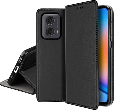 Obrázok produktu pre KOŽENÉ PUZDRO pre MOTOROLA MOTO G24|G04 MAGNETICKÉ PUZDRO TOKRA GLASS 9H