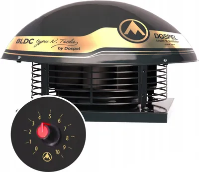Produktbild von Dospel | Dachlüfter - Dachventilator - Ø 315 mm - Schwarz - 2350m3/h - BLDC Ventilato - Hochleistungsventilator - Energieeffizient