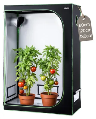 Obrázok produktu pre VEVOR pestovateľský stan, 120x60x180 cm, pestovateľský box 600D vysoko reflexný Mylar, stan pre izbové rastliny s pozorovacím okienkom, spodným podnosom a zipsom, skleníkové stany pre ovocie, kvety a zeleninu