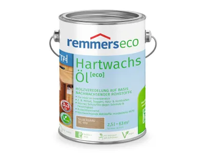 Produktbild von Remmers Hartwachs-Öl [eco] silbergrau (RC-970) 2,5 l, Leinölfirnis