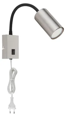 Produktbild von Spotleuchte, Flexoarm, schwarz, Nickel matt, H 44cm