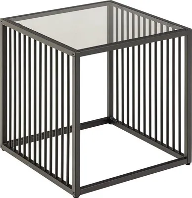 Produktbild von Famanu Beistelltisch Quadratisch - Glas und Metall