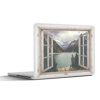 Produktbild von MuchoWow® Laptop Aufkleber Sticker Cover Aussicht - Wasser - Berg 25x18 cm - Laptop-Deko