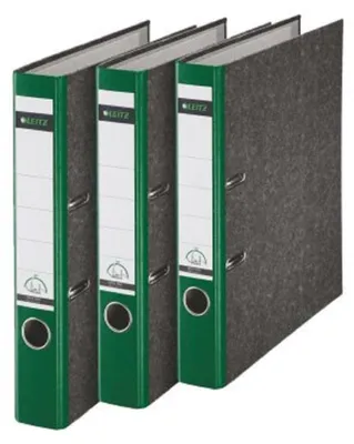 Produktbild von Leitz Qualitäts-Ordner, 3er-Pack, Wolkenmarmor-Papier, A4, 5,2 cm Rückenbreite,