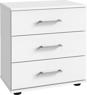 Produktbild von Nachtkonsole Nachtschrank Cheep 52x38x58cm weiß mit Schubladen