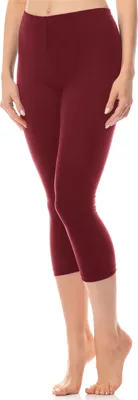 Image de Leggings 3/4 pour femme Antié en coton AN60-101 (bordeaux, XL)