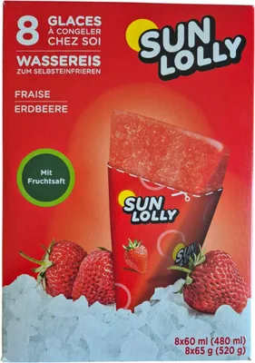 Image de Sun Lolly Glace à l'eau fraise 8 pièces