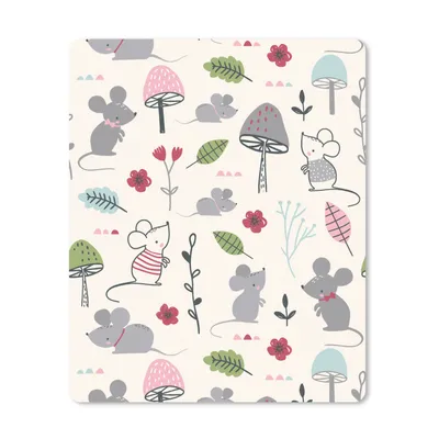 Produktbild von MuchoWow® Mauspad Mousepad Mäuse - Muster - Herbst - Pilz 19x23 cm - Mousepads - Maus Mat - Pad - Mausunterlage - Mauspads - Spielen