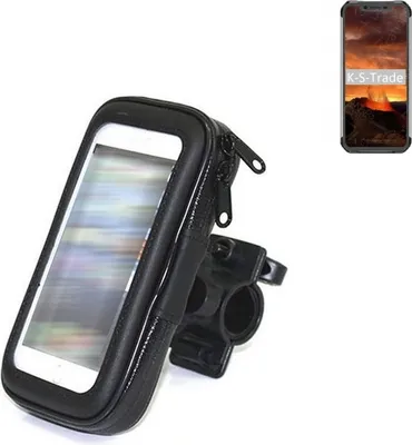 Produktbild von K-S-Trade Fahrrad-Halterung kompatibel mit Blackview BV9600E Handy-Halterung Halter Lenkstange Fahrradhalterung Motorrad Bike Mount Wasserabweisend