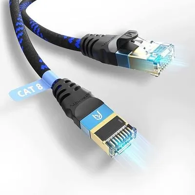 Zdjęcie produktu dla Kabel lan cat 8 RJ45 sieciowy 15M do komputera routera konsoli