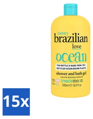Productafbeelding van 15 x Treaclemoon Brazilian Love douche- en badgel - 500 ml - Voordeelverpakking - 15 stuks