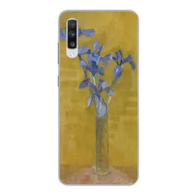 Produktbild von MuchoWow® Handyhülle Schutzhülle Hülle für Samsung Galaxy A70 Schwertlilien - Piet Mondrian - Alte Meister Silikon Softcase Handy Hülle - Schutzhaube