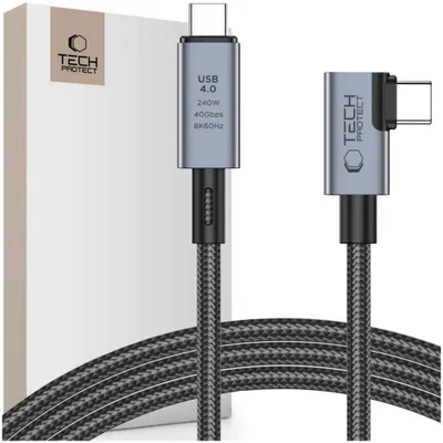 Productafbeelding van Tech-Protect Ultraboost Max L USB 4.0 8K 40Gbps Type-C kabel, Pd240W, 150 cm, grijs