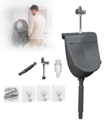 Wandmontiertes Urinal mit Abdeckung für Bad & Camping