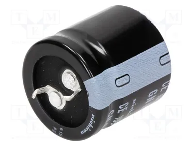 Obrázok produktu pre 1x Kondenzátor: elektrolytický, typ SNAP-IN, 220 µF, 400 V DC, priemer 22 mm, dĺžka 35 mm, typ LGG2G221MELZ35