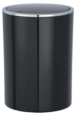 Immagine prodotto di WENKO secchio per cosmetici Inca nero 5 L coperchio basculante rifiuti bagno cucina ospiti WC