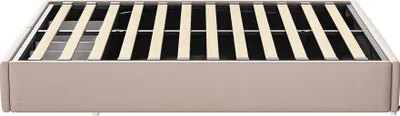 Produktbild von Fortuna Lai Polsterbett 140*200cm, Leinenbett Bettgestell mit Lattenrost, mit Hydraulisch Lagerung und 2 Schubladen, Doppelbett Ehebett, Einfache Montag, Beige