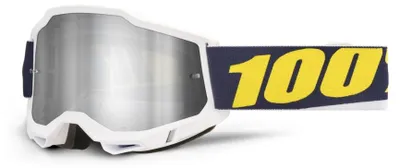 Productafbeelding van 100percent Accuri 2 Torc Offroad-bril, wit, spiegelglas zilver/CAT2, wit, spiegelglas zilver/CAT2