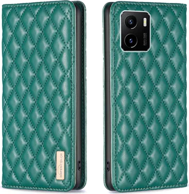 Produktbild von VIVO Y15S Hülle, Elegant Bookstyle Flip Leder Kartenfächer Schutzhülle mit Ständer für VIVO Y15S Grün
