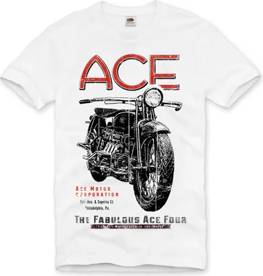 Produktbild von style3 Motorrad ACE T-Shirt Herren Biker Bike Tattoo