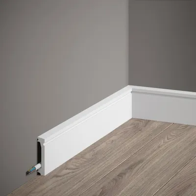 Produktbild von Mardom Sockelleiste MD028 Polyforce 13 x 60 x 2000 mm Weiß Fußleiste