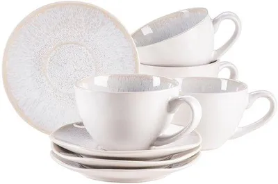 Image de Lot de 4 tasses en céramique élégantes, 270 ml, style vintage