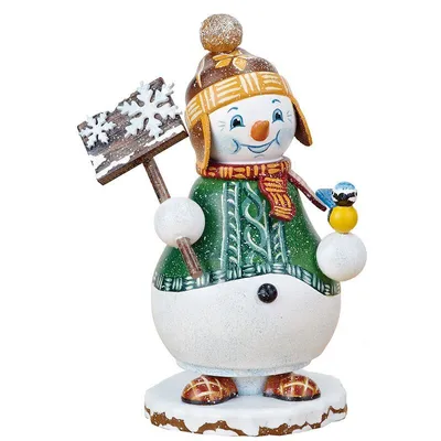 Produktbild von Wichtel Schneemann Schneegestöber (14cm) Räuchermann von Hubrig Volkskunst