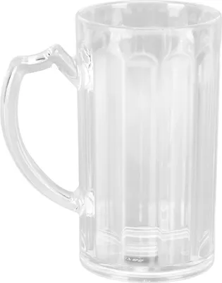 Produktbild von 500 ml Bierkrug mit großem Fassungsvermögen, umweltfreundlich, mit komfortablem Griff, leicht und tragbar, transparent
