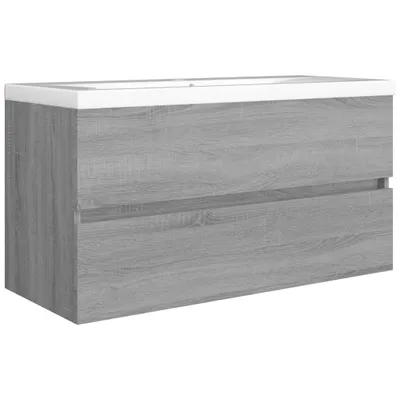 Obrázok produktu pre vidaXL Vanity unit grey Sonoma 90x38,5x45 cm materiál na báze dreva