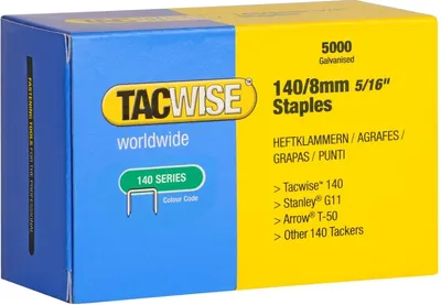 Image de Agrafes TACWISE 140/8 mm zinguées 5.000 pièces